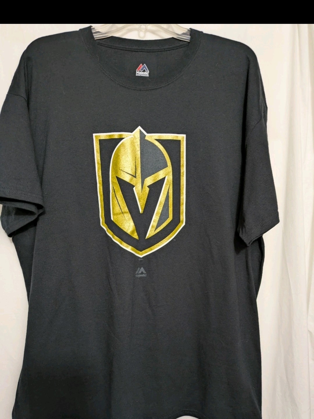 Vegas Golden Knights Mens XL Majestic Black Logo NHL T Shirt